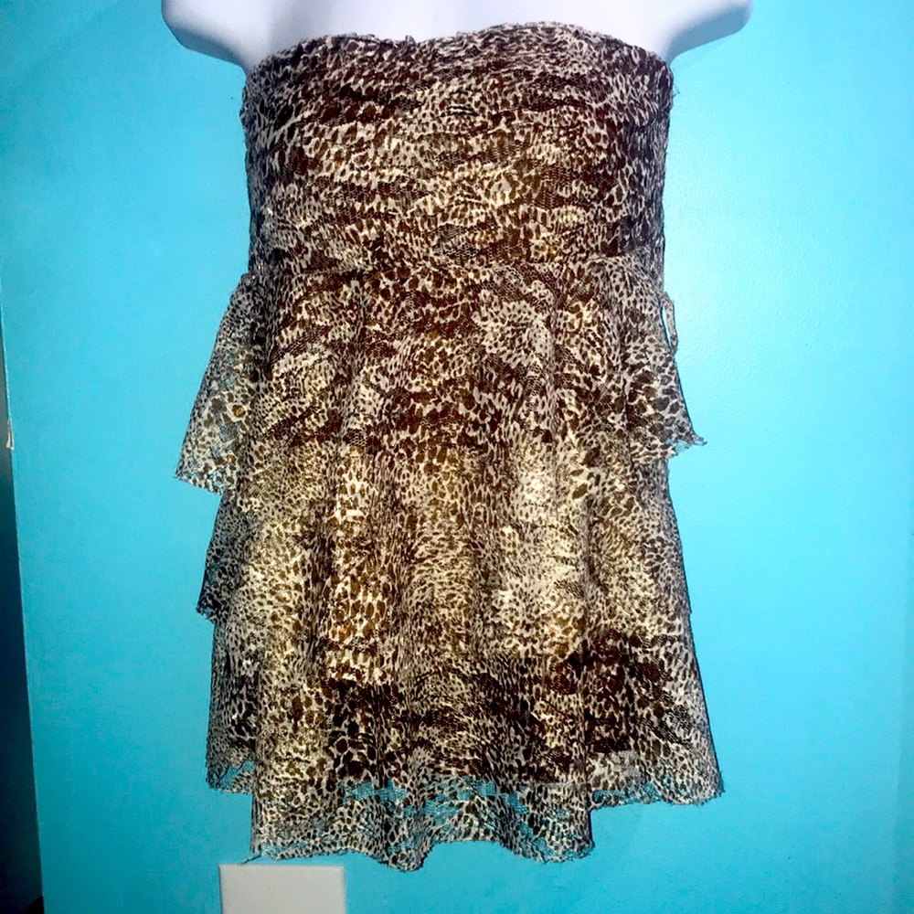 Strapless ruffle top